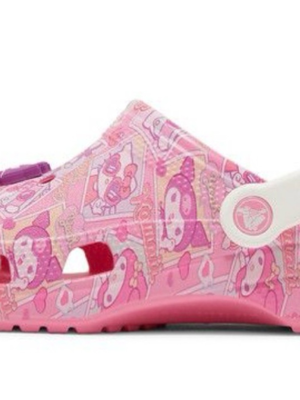 CROCS Pink Patterned Classic Clog with Charms - Picture 2 of 5